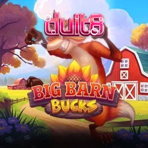Tampilan visual slot Big Barn Bucks dengan latar belakang peternakan yang cerah
